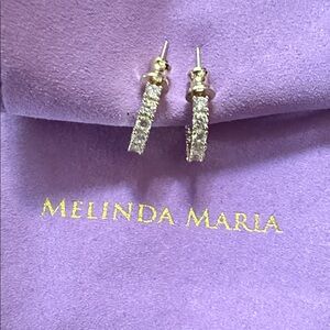 Melinda Maria Gold and Silver Sparkling Earrings
